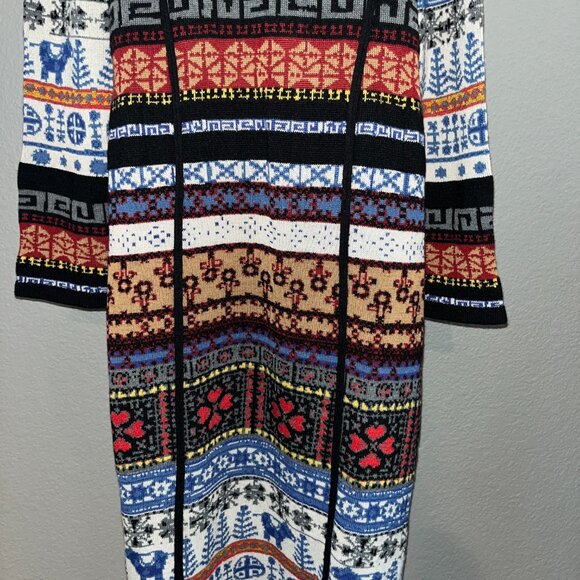 ANTHROPOLOGIE ALDOMARTINS ABRIGOS ALPINE HOODED CARDIGAN DUSTER SWEATER -NWT  L - Picture 9 of 16